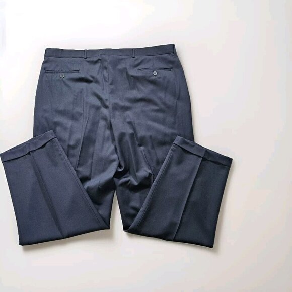 Ballin Pants Mens 40 (42) x 31 Black Zip Fly Wool Pockets Classic Trousers VTG - Picture 15 of 16